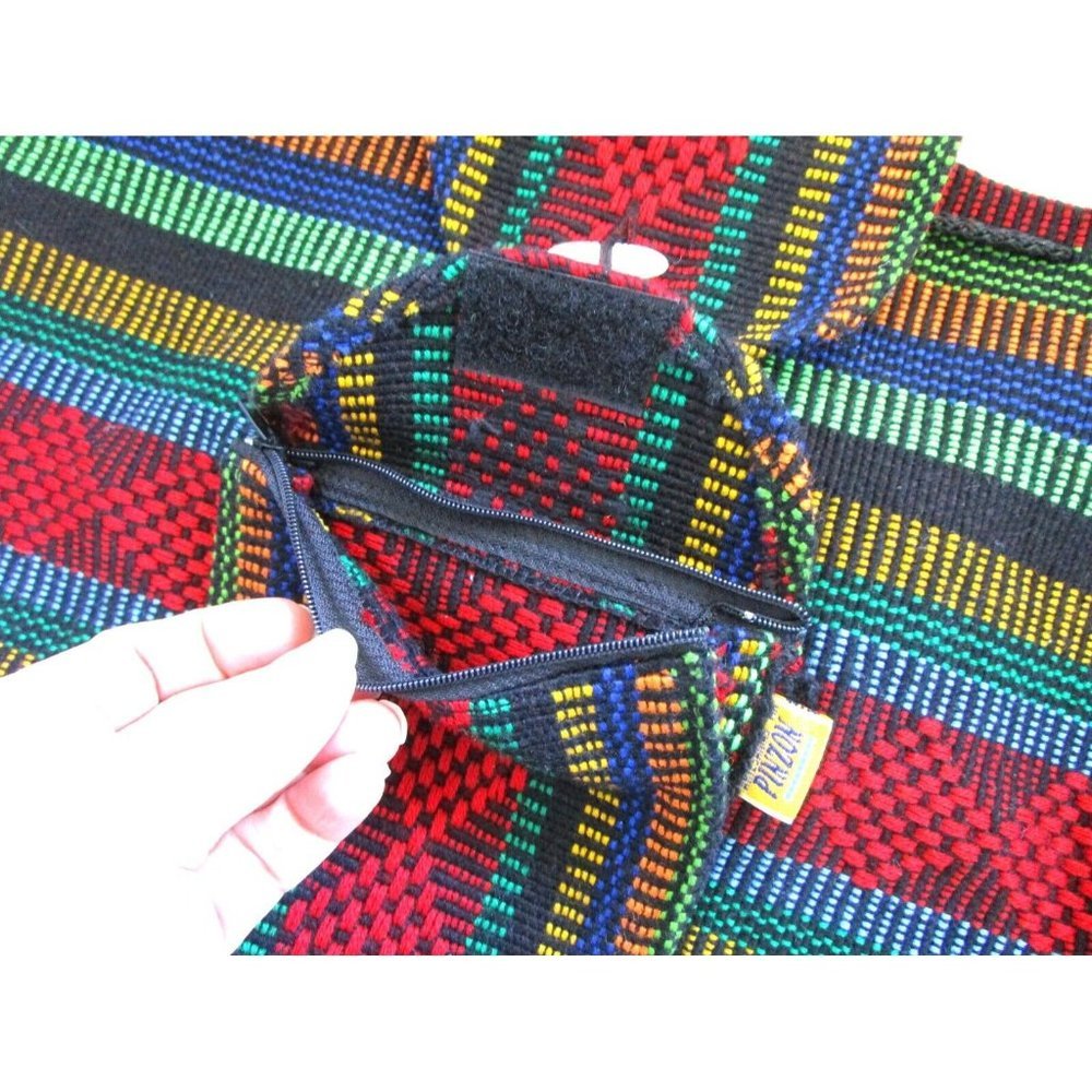 Authentic RASTA Pinzon Bag Beach Hippie Ethnic Backpack Made in Mexico Unisex - Picture 5 of 7